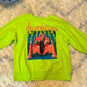 Woman’s Goosebumps Neon Green Crewneck Sweatshirt